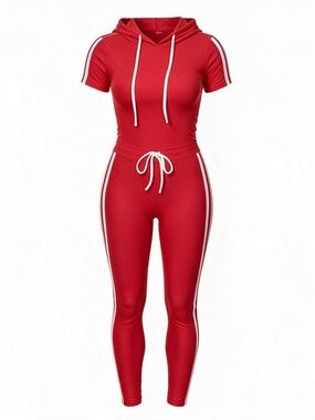 Fashion Nova Tennis Courts II Set - Red/White